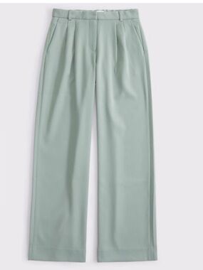 A&F Sloane Low Rise Tailored Wide Leg Pant 24 Long